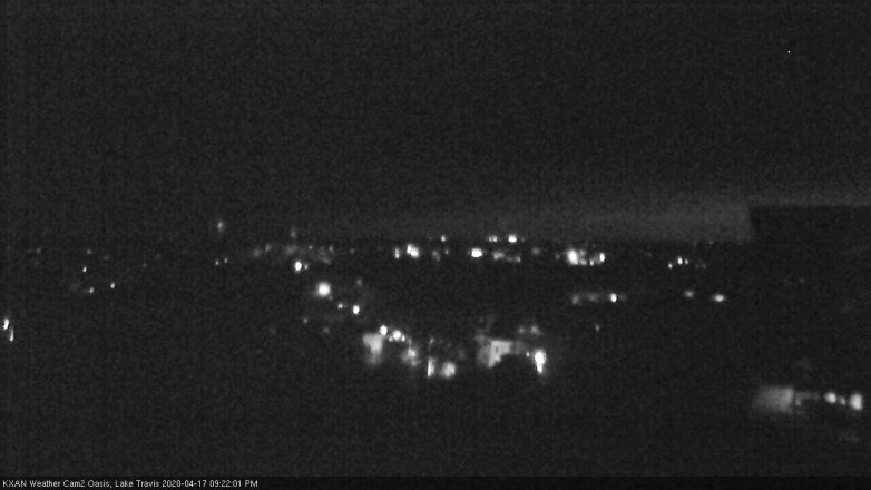 Lake Travis webcam, April 17, 2020 9:25 PM CT