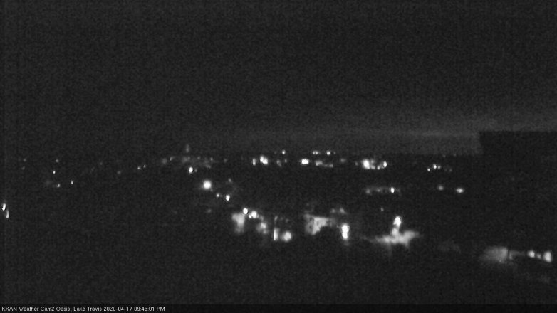 Lake Travis webcam, April 17, 2020 9:45 PM CT