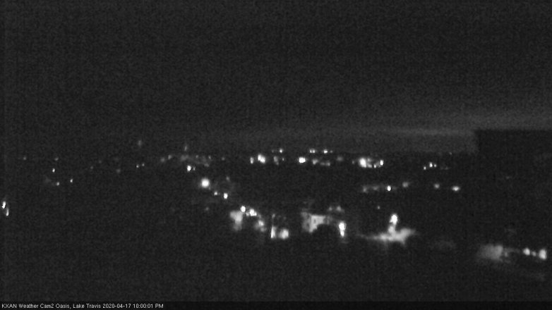 Lake Travis webcam, April 17, 2020 10:00 PM CT