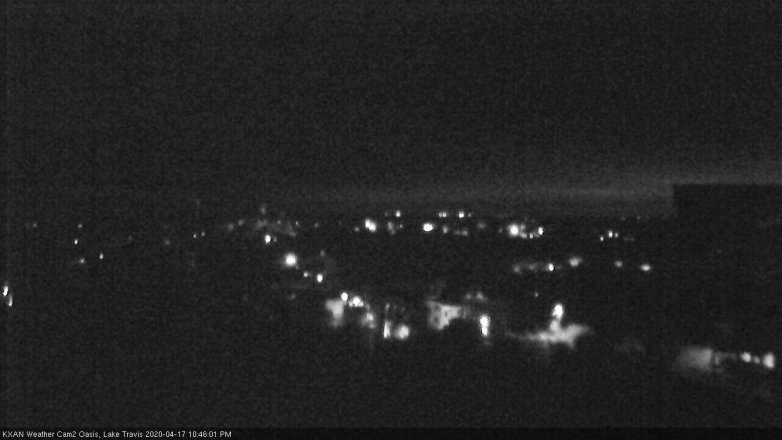 Lake Travis webcam, April 17, 2020 10:45 PM CT