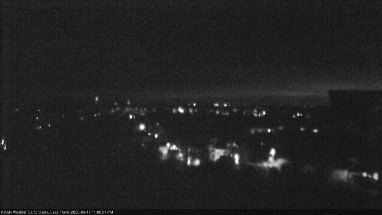 Lake Travis webcam, April 17, 2020 11:00 PM CT