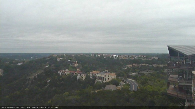 Lake Travis webcam, April 18, 2020 9:45 AM CT