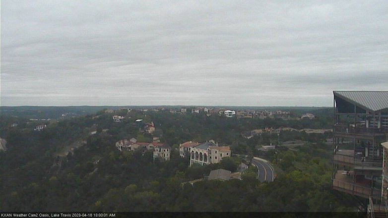 Lake Travis webcam, April 18, 2020 10:00 AM CT