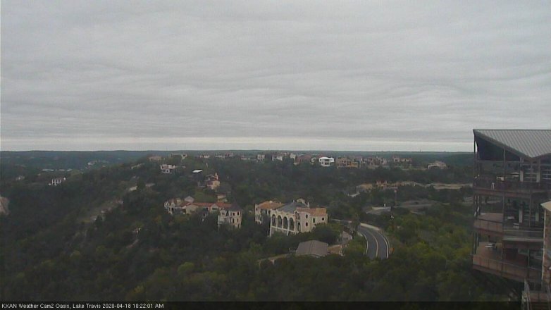 Lake Travis webcam, April 18, 2020 10:25 AM CT