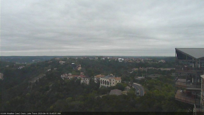 Lake Travis webcam, April 18, 2020 10:45 AM CT