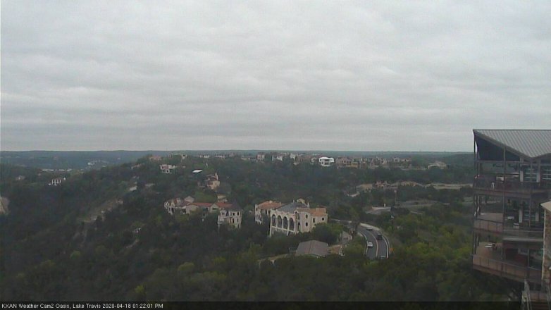 Lake Travis webcam, April 18, 2020 1:25 PM CT