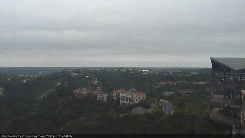 Lake Travis webcam, April 18, 2020 1:45 PM CT