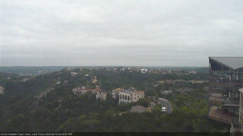Lake Travis webcam, April 18, 2020 2:45 PM CT
