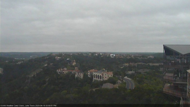 Lake Travis webcam, April 18, 2020 3:00 PM CT