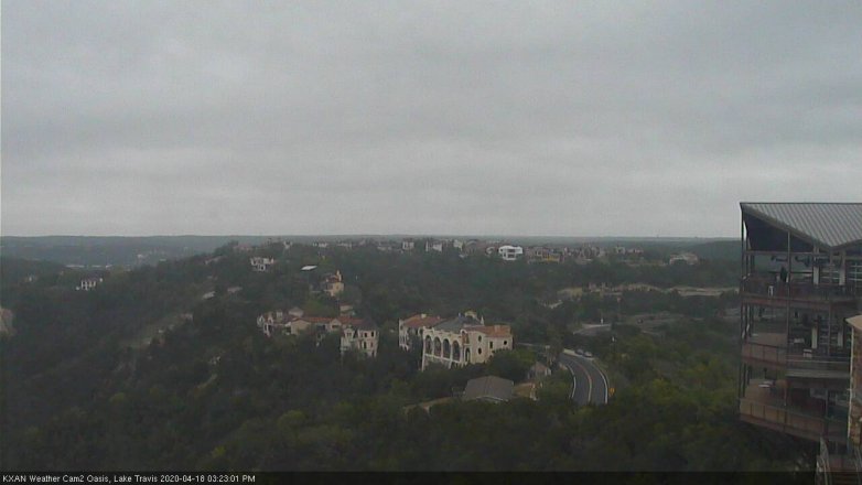 Lake Travis webcam, April 18, 2020 3:25 PM CT