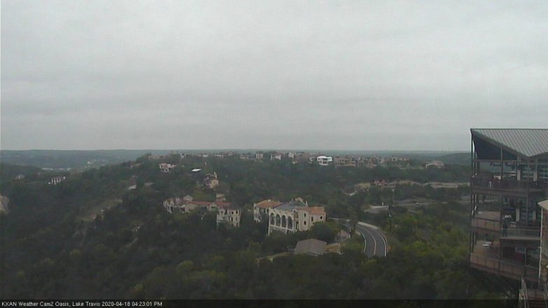 Lake Travis webcam, April 18, 2020 4:25 PM CT