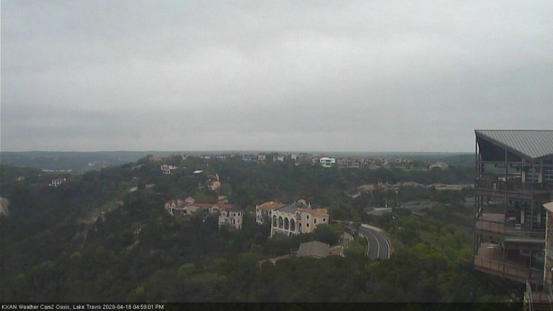 Lake Travis webcam, April 18, 2020 5:00 PM CT