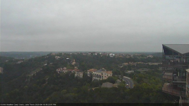 Lake Travis webcam, April 18, 2020 5:25 PM CT