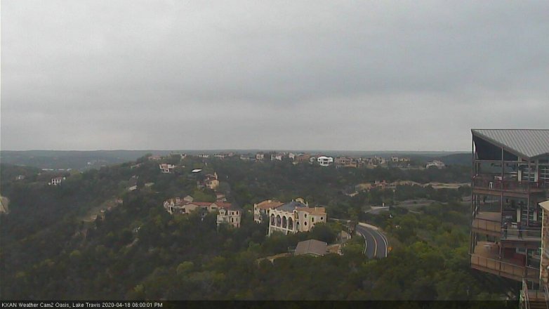 Lake Travis webcam, April 18, 2020 6:00 PM CT