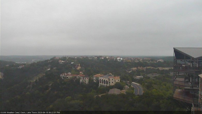 Lake Travis webcam, April 18, 2020 6:25 PM CT
