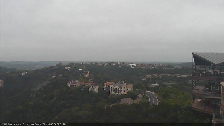 Lake Travis webcam, April 18, 2020 7:00 PM CT