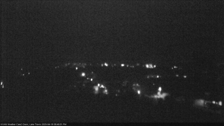 Lake Travis webcam, April 18, 2020 8:45 PM CT