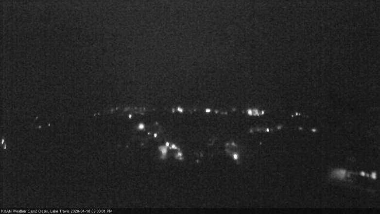 Lake Travis webcam, April 18, 2020 9:00 PM CT