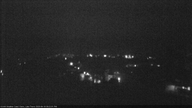 Lake Travis webcam, April 18, 2020 9:25 PM CT