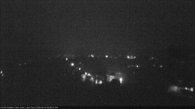 Lake Travis webcam, April 18, 2020 9:45 PM CT
