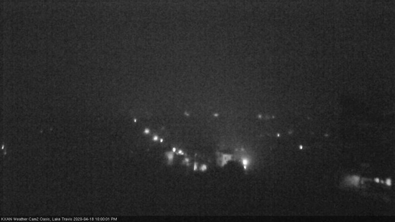 Lake Travis webcam, April 18, 2020 10:00 PM CT