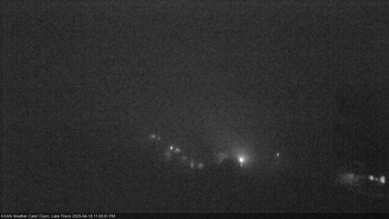 Lake Travis webcam, April 18, 2020 11:00 PM CT