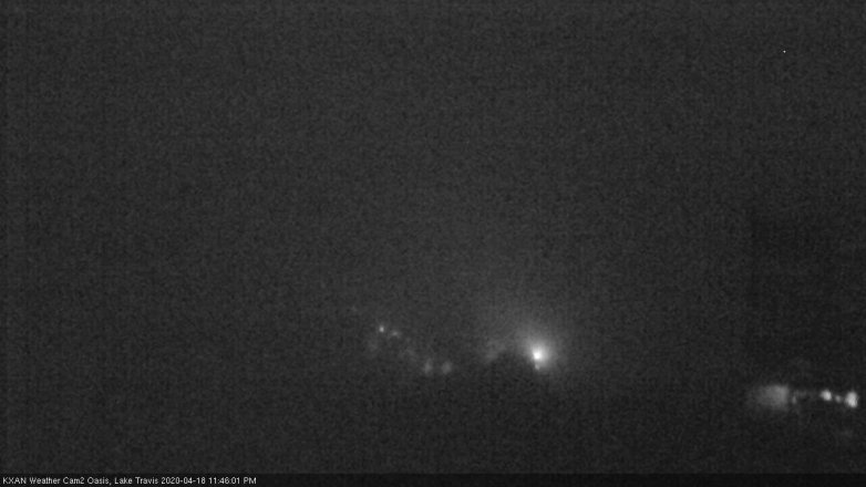 Lake Travis webcam, April 18, 2020 11:45 PM CT
