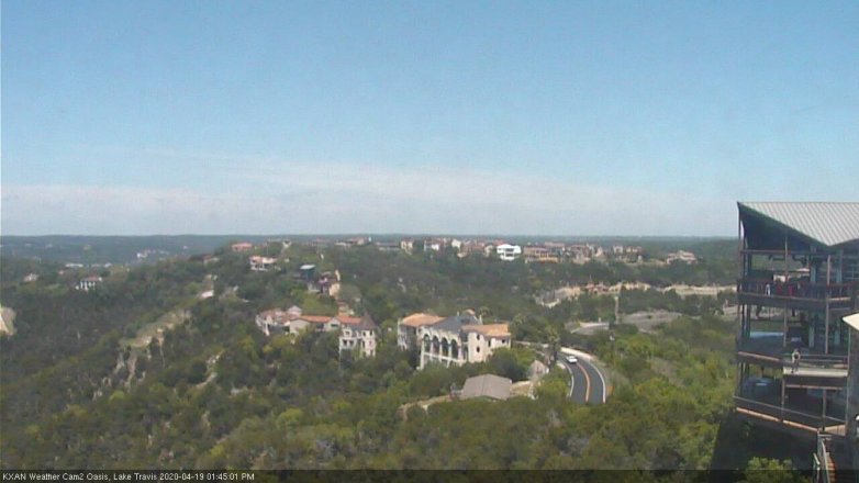 Lake Travis webcam, April 19, 2020 1:45 PM CT