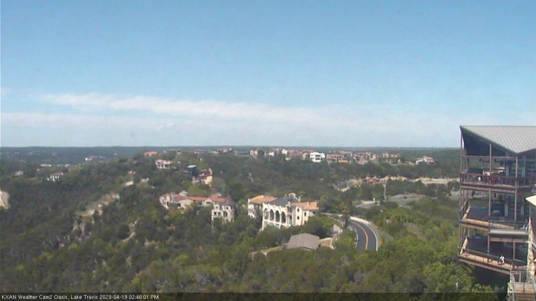 Lake Travis webcam, April 19, 2020 2:45 PM CT