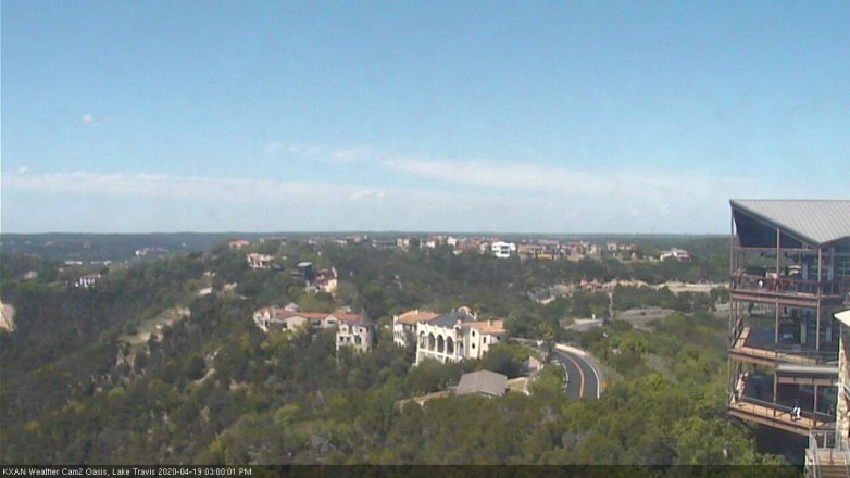 Lake Travis webcam, April 19, 2020 3:00 PM CT