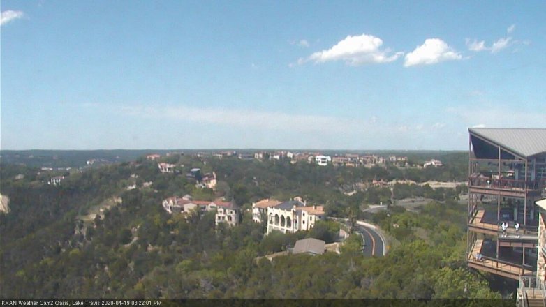 Lake Travis webcam, April 19, 2020 3:25 PM CT