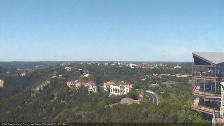 Lake Travis webcam, April 19, 2020 3:45 PM CT