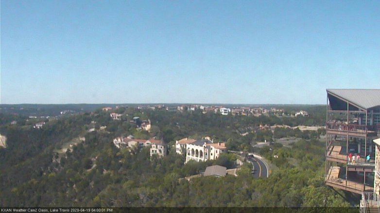 Lake Travis webcam, April 19, 2020 4:00 PM CT