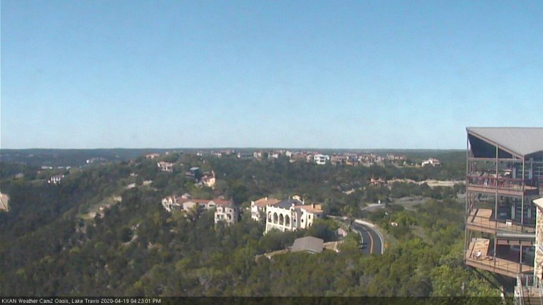 Lake Travis webcam, April 19, 2020 4:25 PM CT