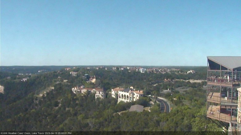 Lake Travis webcam, April 19, 2020 5:00 PM CT