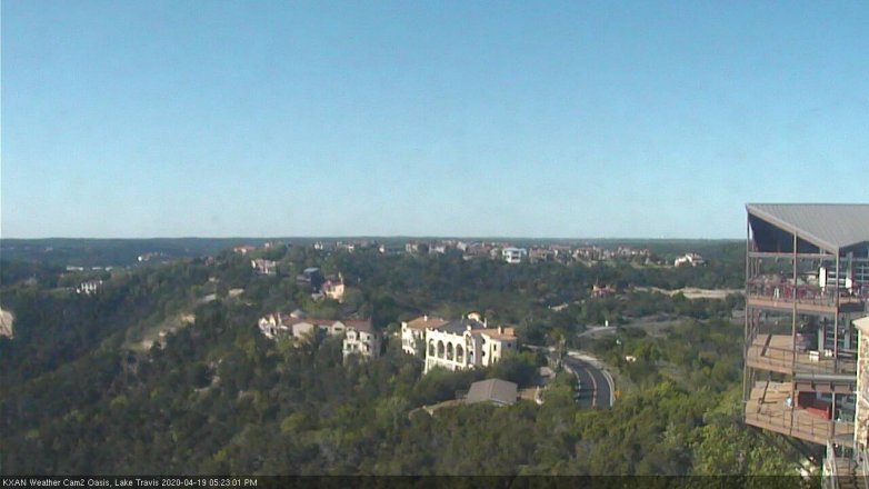 Lake Travis webcam, April 19, 2020 5:25 PM CT