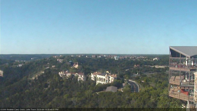 Lake Travis webcam, April 19, 2020 5:45 PM CT