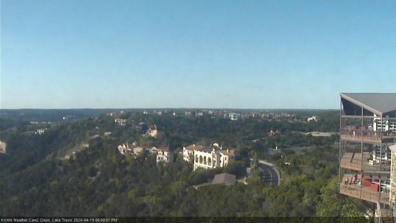 Lake Travis webcam, April 19, 2020 6:00 PM CT