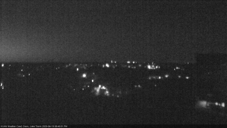 Lake Travis webcam, April 19, 2020 8:45 PM CT