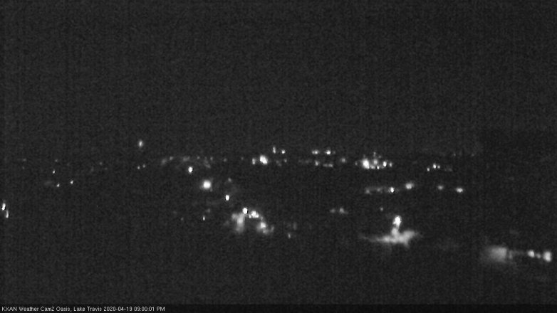 Lake Travis webcam, April 19, 2020 9:00 PM CT