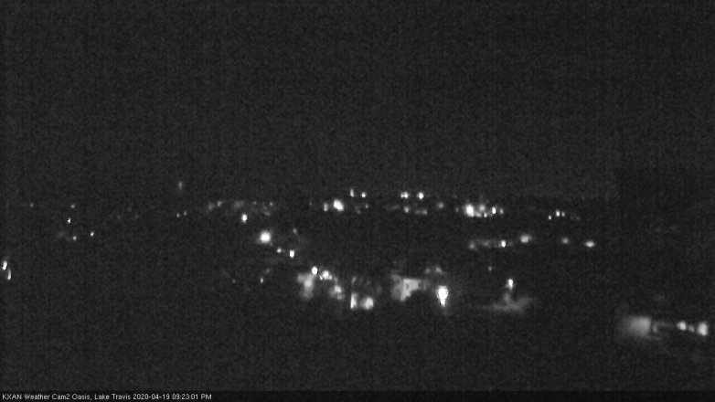 Lake Travis webcam, April 19, 2020 9:25 PM CT