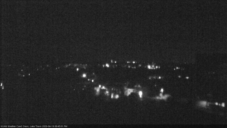 Lake Travis webcam, April 19, 2020 9:45 PM CT
