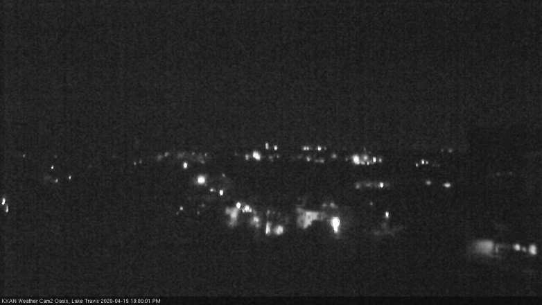 Lake Travis webcam, April 19, 2020 10:00 PM CT