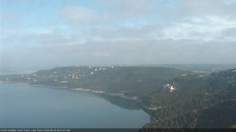 Lake Travis webcam, April 20, 2020 9:25 AM CT