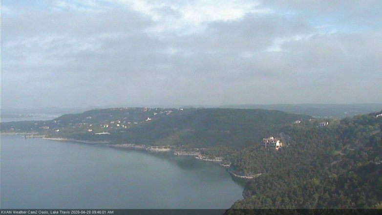 Lake Travis webcam, April 20, 2020 9:45 AM CT