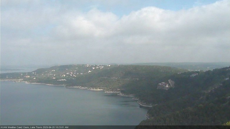 Lake Travis webcam, April 20, 2020 10:25 AM CT