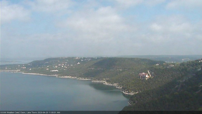 Lake Travis webcam, April 20, 2020 11:00 AM CT