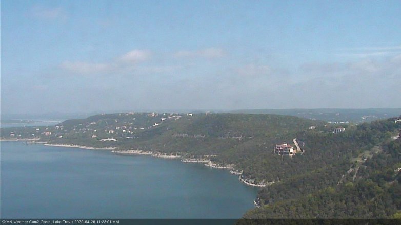 Lake Travis webcam, April 20, 2020 11:25 AM CT