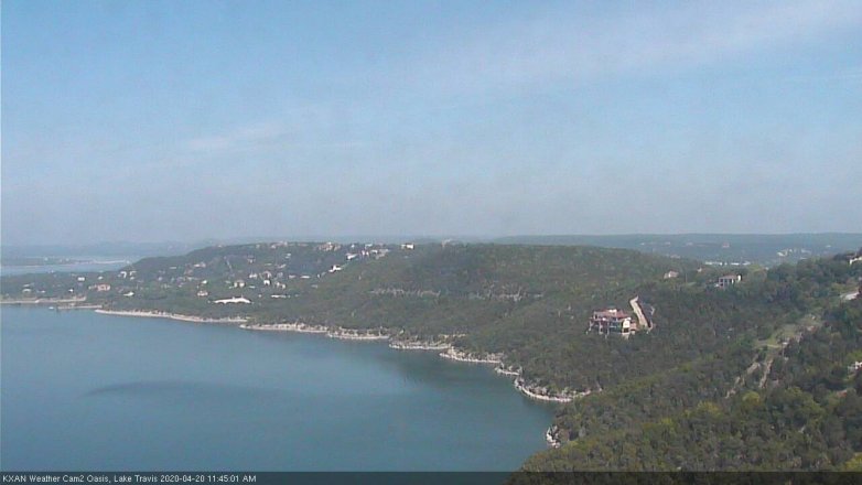 Lake Travis webcam, April 20, 2020 11:45 AM CT