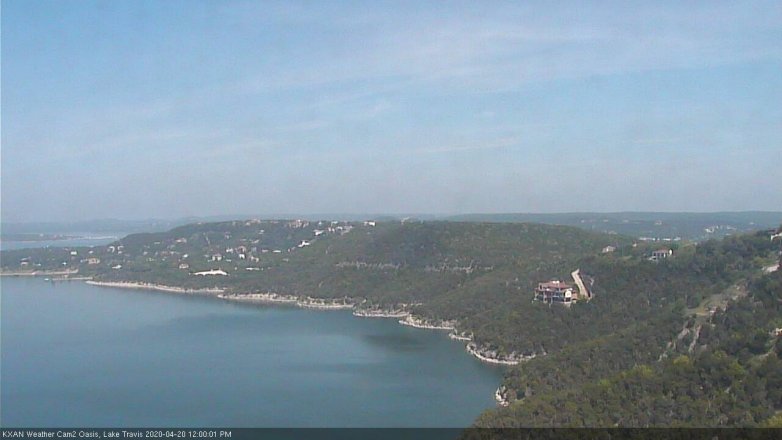 Lake Travis webcam, April 20, 2020 12:00 PM CT